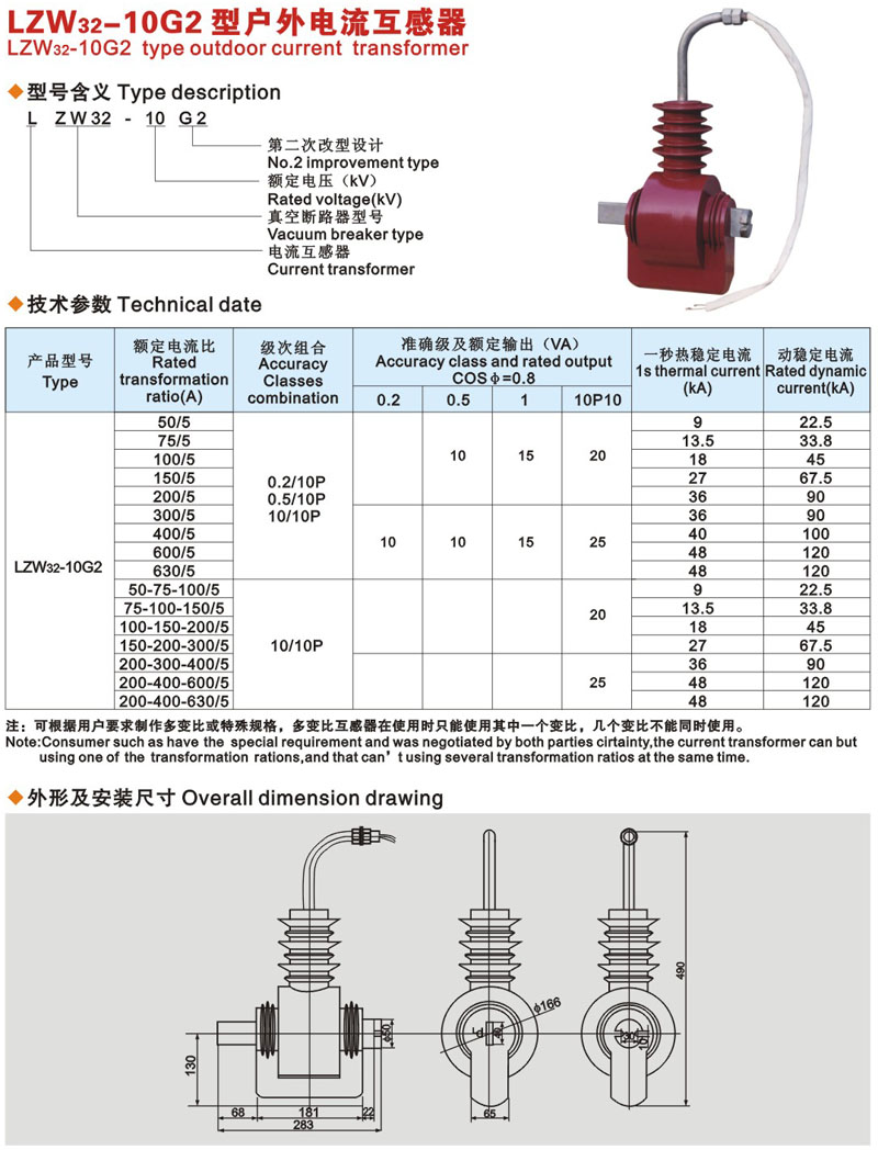 LZW32-10G2C電流互感器接線(xiàn)圖